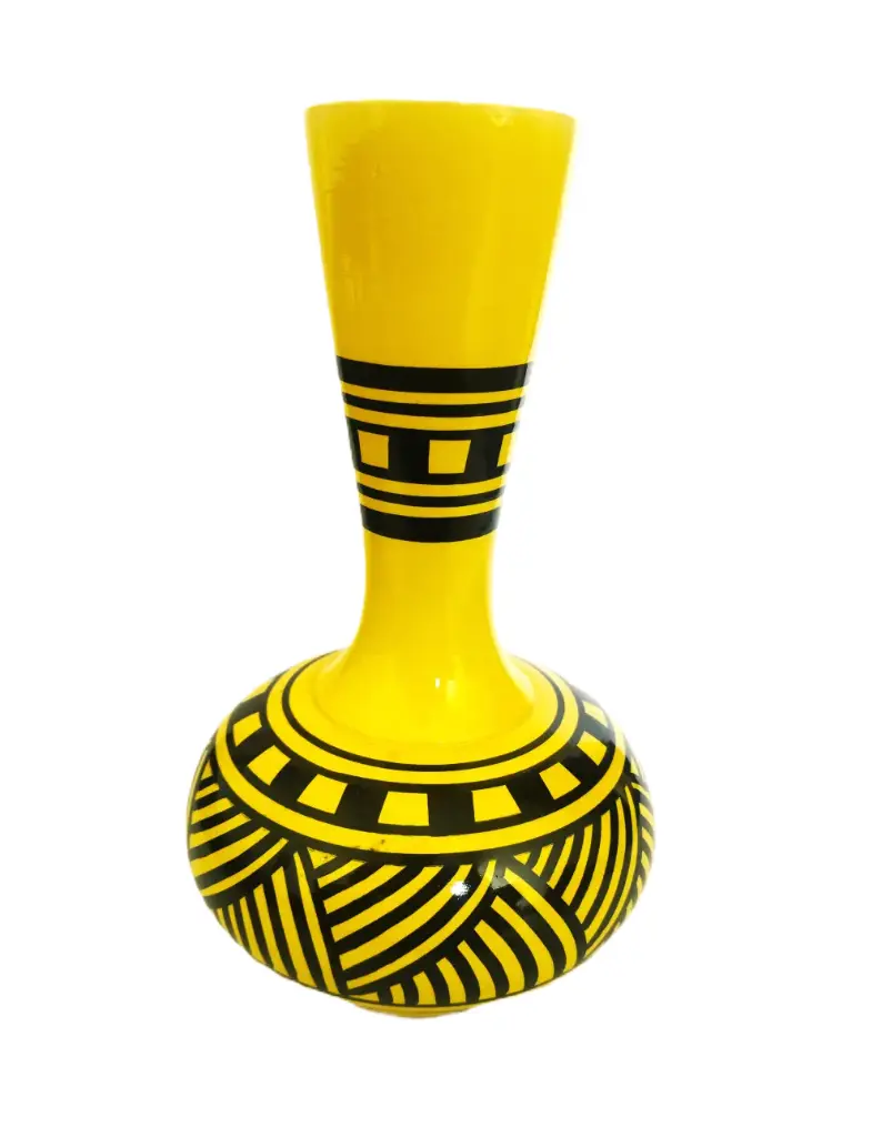 Wooden vase Yellow(B)